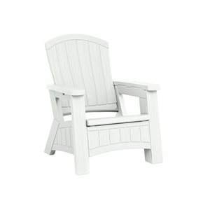 Suncast White Adirondack Chair with Storage