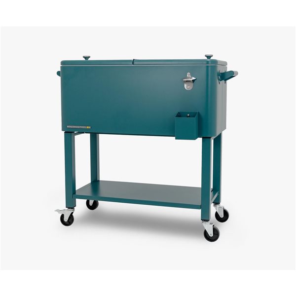 Permasteel 80-Quart Teal Patio Cooler with Removeable Basin