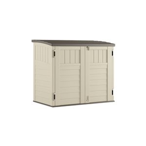 Suncast 34-ft³ Beige Horizontal Shed with Grey Roof