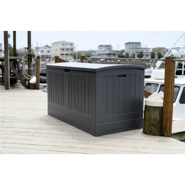 Suncast 200-Gallon Dark Grey Resin Extra Large Deck Box