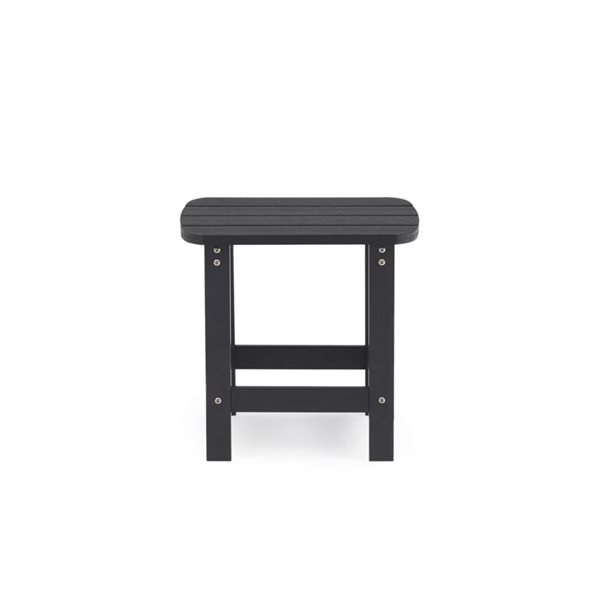 Tanfly 18 x 19 x 15-in Black Polycarbonate Side Table