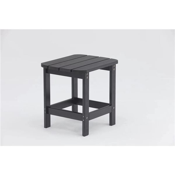 Tanfly 18 x 19 x 15-in Black Polycarbonate Side Table