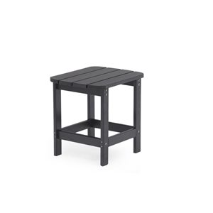 Tanfly 18 x 19 x 15-in Black Polycarbonate Side Table