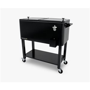 Permasteel 80-Quart Black Patio Cooler with Removeable Basin