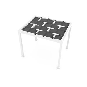 Ensemble toiles d'ombrage de Toja Grid tissu de vinyle graphite pour pergola 8 x 10 pi, 4/pcs