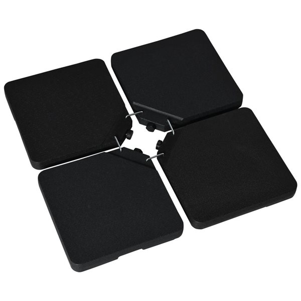 Outsunny 4 Umbrella Base Stand Weight Set - Black