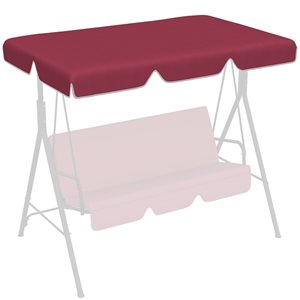 Outsunny 75.6 W x 56.7-in D Red 2-Seat Swing Canopy Replacement