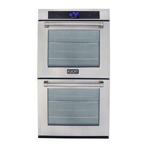 KUCHT 30-in 10-ft³ Self-Cleaning European Convection Double Electric Wall Oven - Stainless Steel