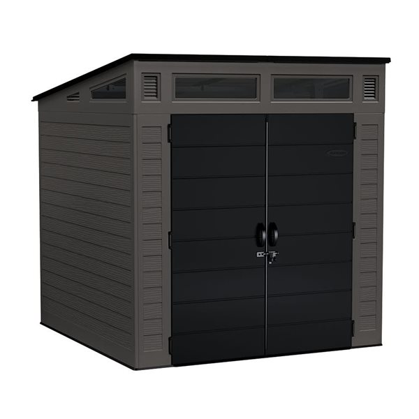 Suncast Modernist 7 x 7-ft Dark Grey/Black Storage Shed