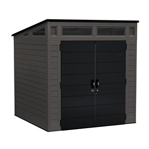 Suncast Modernist 7 x 7-ft Dark Grey/Black Storage Shed