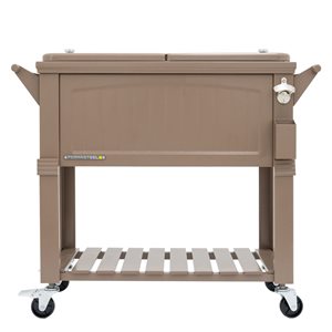 Permasteel 80-Quart Taupe Patio Cooler