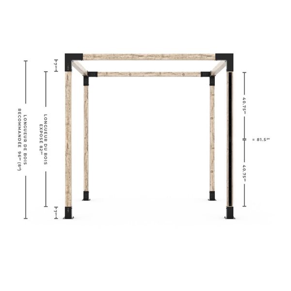 Toja Grid U Channel Privacy Metal Brackets for 4 x 4 Wood Posts - 2-Pack