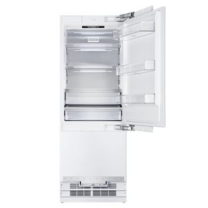 KUCHT 30-in 17-ft³ Counter-Depth Built-In Panel-Ready Bottom-Freezer Refrigerator - Stainless