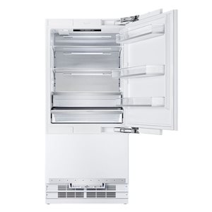 KUCHT 36-in 20-ft³ Counter-Depth Built-In Panel-Ready Bottom-Freezer Refrigerator - Stainless