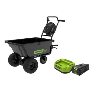 Brouette autotractée 80V Greenworks, batterie 2,0 Ah et chargeur inclus