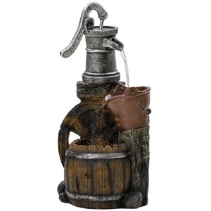 Outsunny 3-Tier Outdoor Adjustable Flow Waterfall