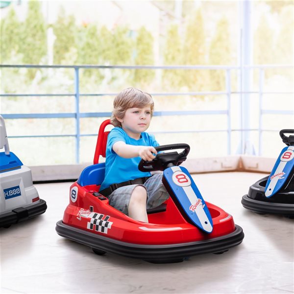 Aosom Red 6V 360° Rotation Kid Electric Ride on Car with Music