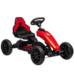 Aosom Red 4 EVA Wheels Powered Ride Kid Go Kart