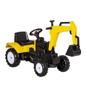 Voiture de chantier pour enfant par Aosom, jaune