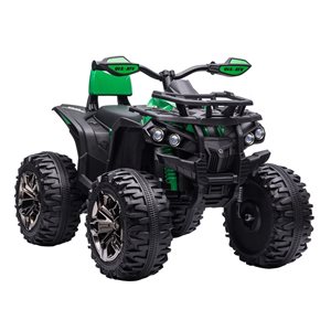 Aosom Voiture Quad à quatre roues pour enfants 12 V, vert