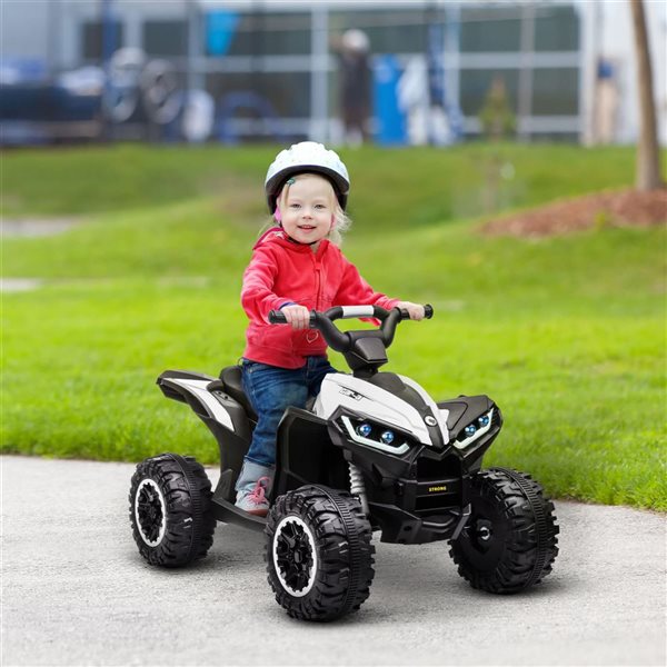 Voiture électrique quad à quatre roues pour enfants par Aosom, 12V, noire