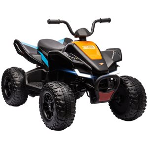 Aosom Black 12V 4 Wheeler Licensed Mclaren ATV Quad