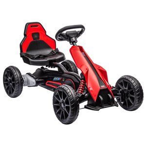 Kart électrique pour enfant par Aosom, 12 V, rouge