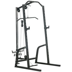 Souzier 15-Level Squat Rack Power Cage with Pulley System
