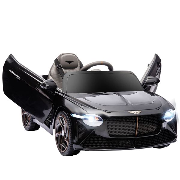 Voiture électrique pour enfant par Aosom 12 V avec portes papillon, télécommande, noir