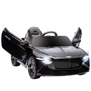 Voiture électrique pour enfant par Aosom 12 V avec portes papillon, télécommande, noir