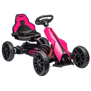 Kart électrique pour enfant par Aosom, 12 V, rose