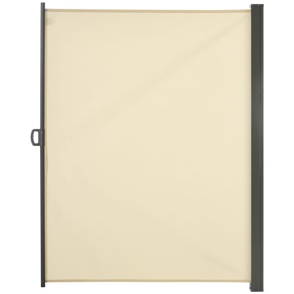 Outsunny 118-in x 79-in Cream Retractable Side Awning