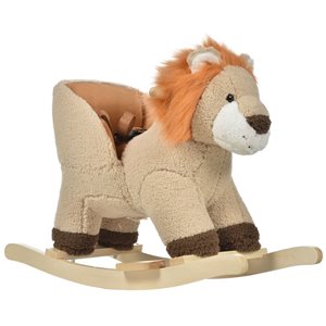 Lion en peluche à bascule pour bébé par Qaba