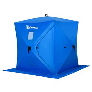 Outsunny Blue 2 Person Pop Up Ice Fishing Tent