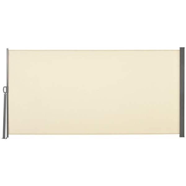 Outsunny 118-in x 63-in Retractable Beige Side Awning