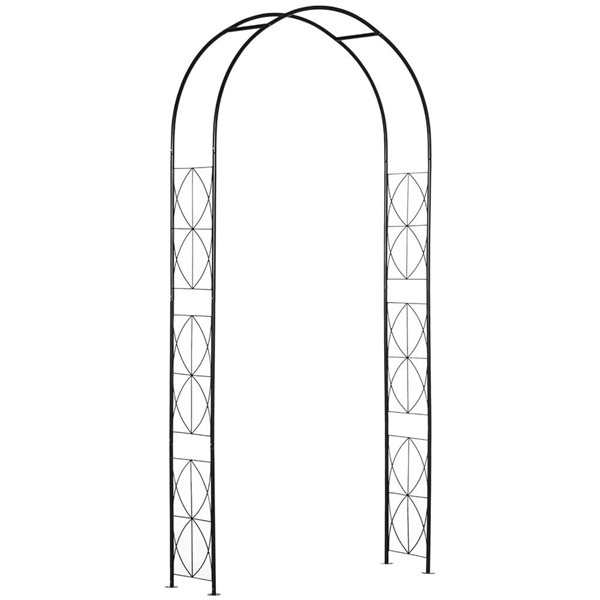 Outsunny Metal Vintage Climbing Plants and Vines Garden Arch Arbor