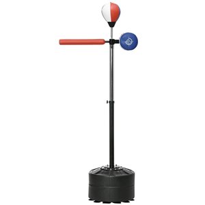 Soozier Red and Blue Punching Bag with Stand and Reaction Bar Challenge