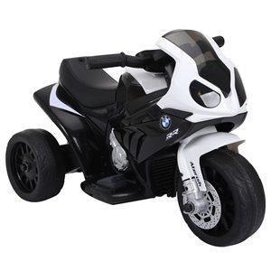 Aosom Black 6V 3 Wheels Battery Powered Toddler Motorcycle with Headlight and  Music
