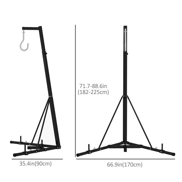 Soozier Foldable and Adjustable Punch Bag Stand for Heavy Bag