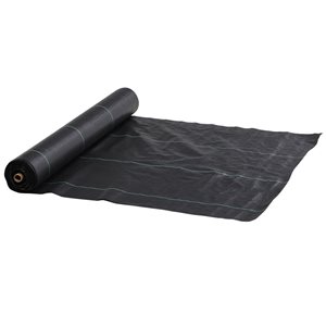 Couvre-parterre Outsunny, 6,5 x 164 pi, 2 oz, noir