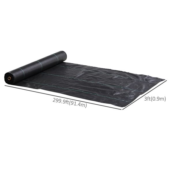 Outsunny 3-ft x 300-ft 2-oz Polypropylene Weed Barrier Fabric