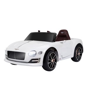 Voiture électrique sous licence Bentley avec télécommande par Aosom, 12 V, blanc