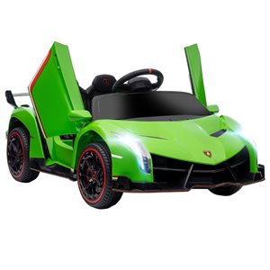 Aosom Green 12V Electric Ride on Car with Butterfly Doors