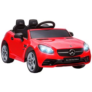 Voiture électrique sous licence Mercredes-Benz avec télécommande par Aosom, 12 V, rouge