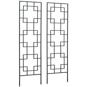 Outsunny 2-Pack 72-in Metal Garden Trellis for Climbing Plants