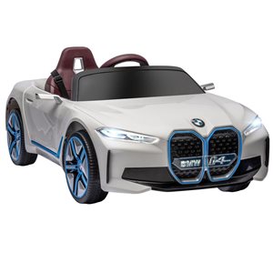 Aosom White 12V Kid Electric Ride on Car with Remote Control