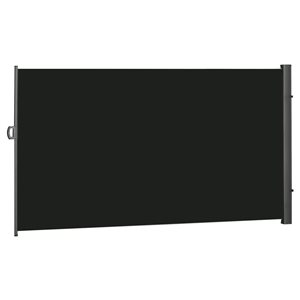 Auvent latéral rétractable de Outsunny, 118 x 79 po, noir