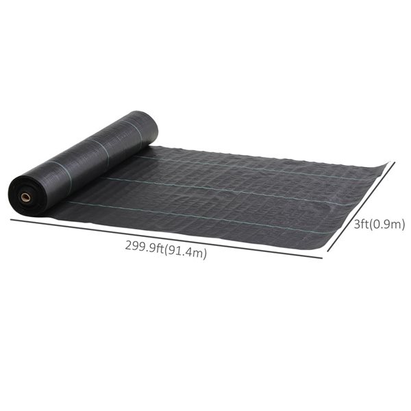 Outsunny 3-ft x 300-ft 3.5-oz Polypropylene Weed Barrier Fabric