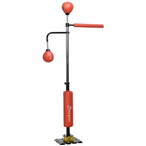 Soozier Red Height Adjustable Freestanding Boxing Punching Bag