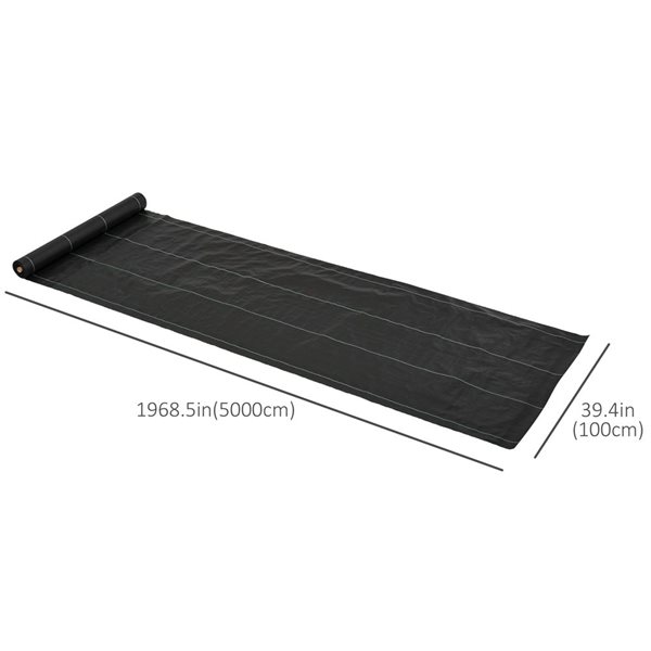 Outsunny 3.3-ft x 164-ft Polypropylene Gardener Premium Weed Barrier